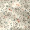 Printed Double Gauze PIKPOK Ecru / Gray
